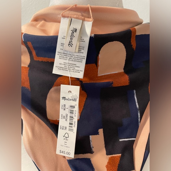 Brand New! Madewell Second Wave Classic Cheeky Bikini Bottom/Color Collage NWT - Picture 4 of 7